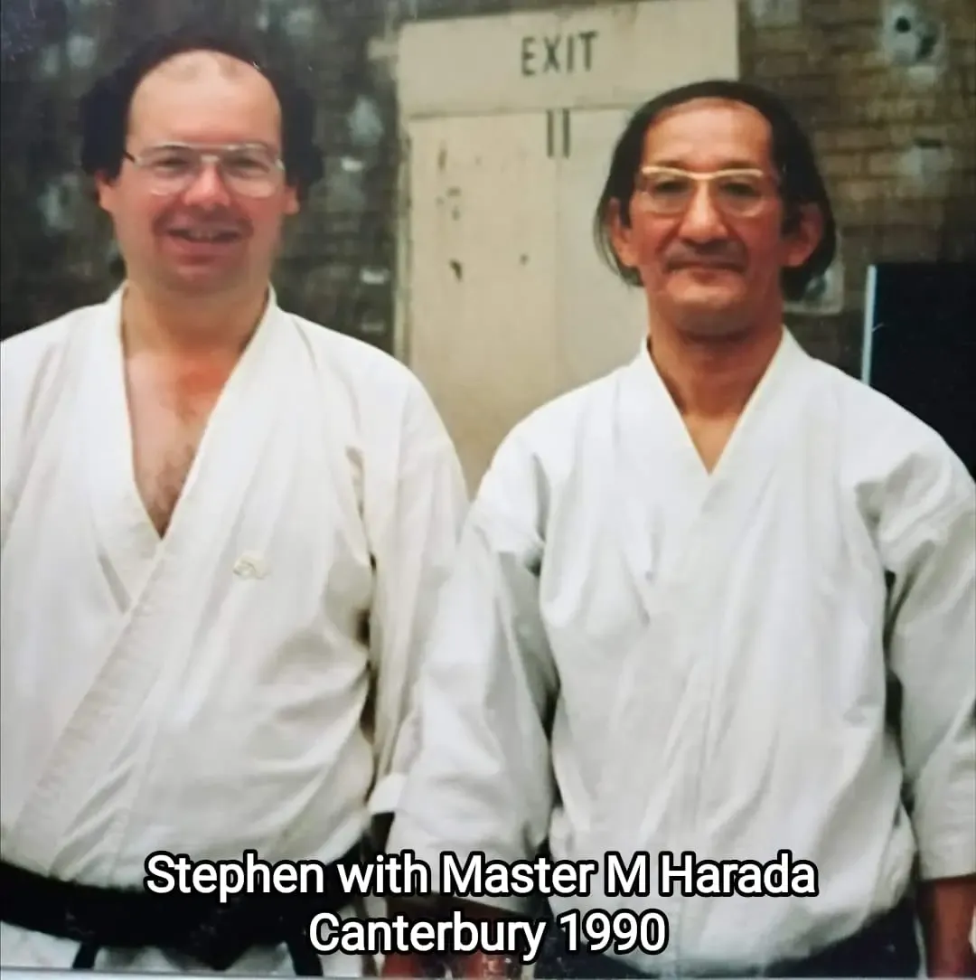 Stephen with Master M Harada, Canterbury 1990